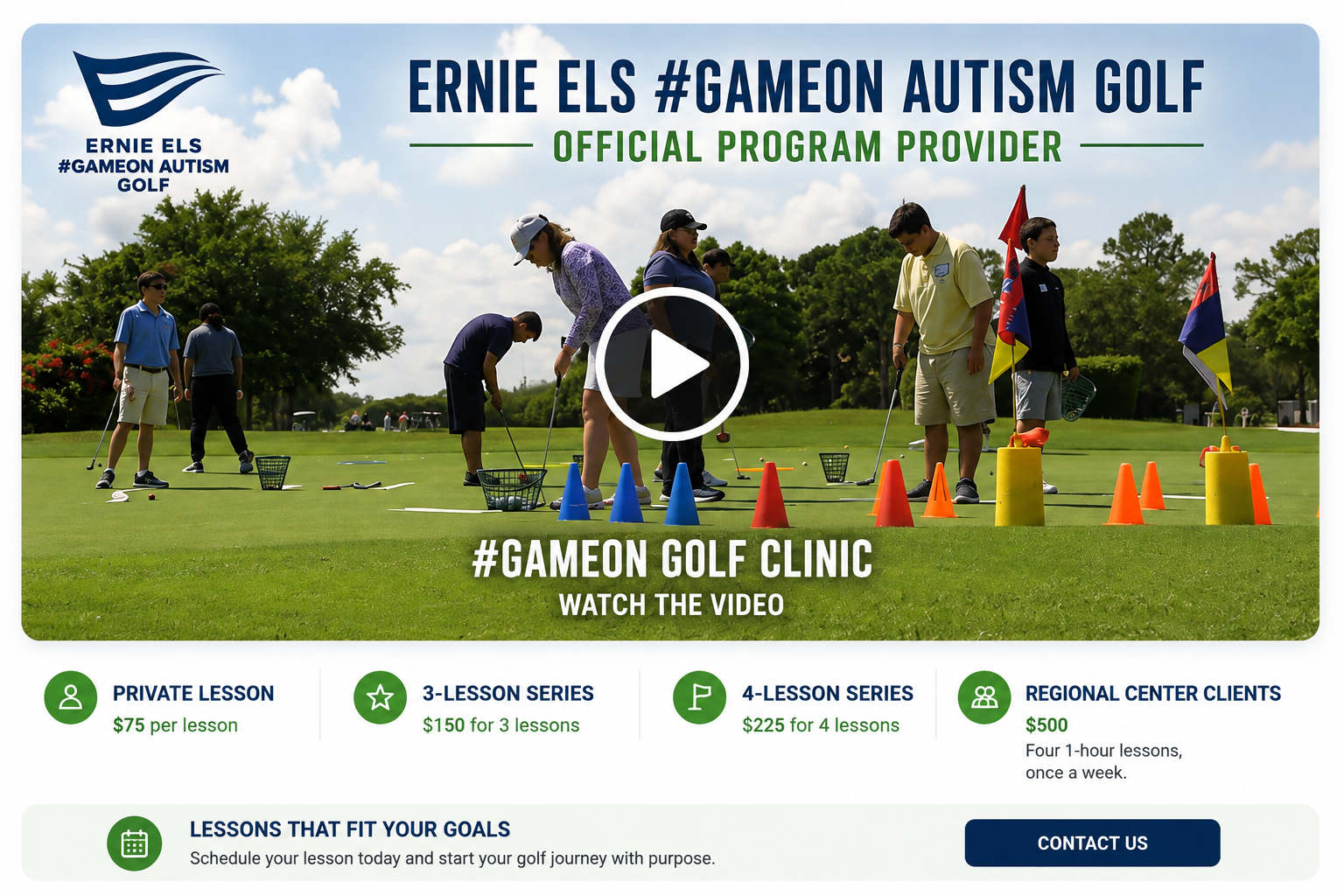 Ernie Els #GameON Autism Golf Clinic - Watch the Video
